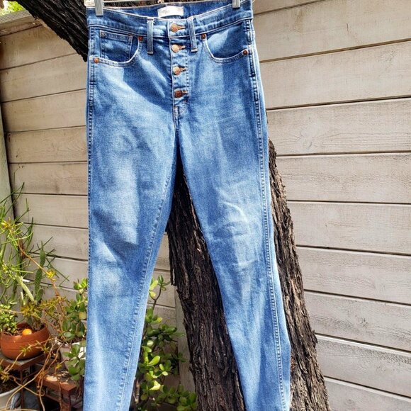 Madewell 10" High-Rise Skinny Jeans with Button-Front - Picture 1 of 8